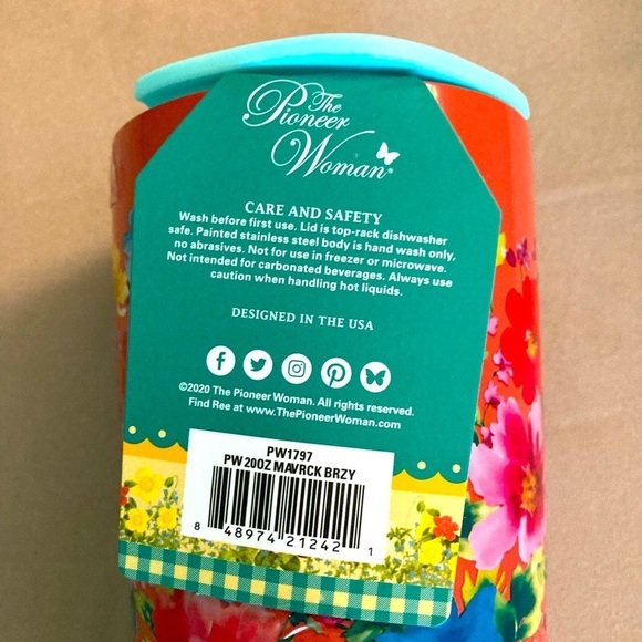 Pioneer Woman Tumbler Stainless Steel 20 oz NWT - Picture 3 of 5